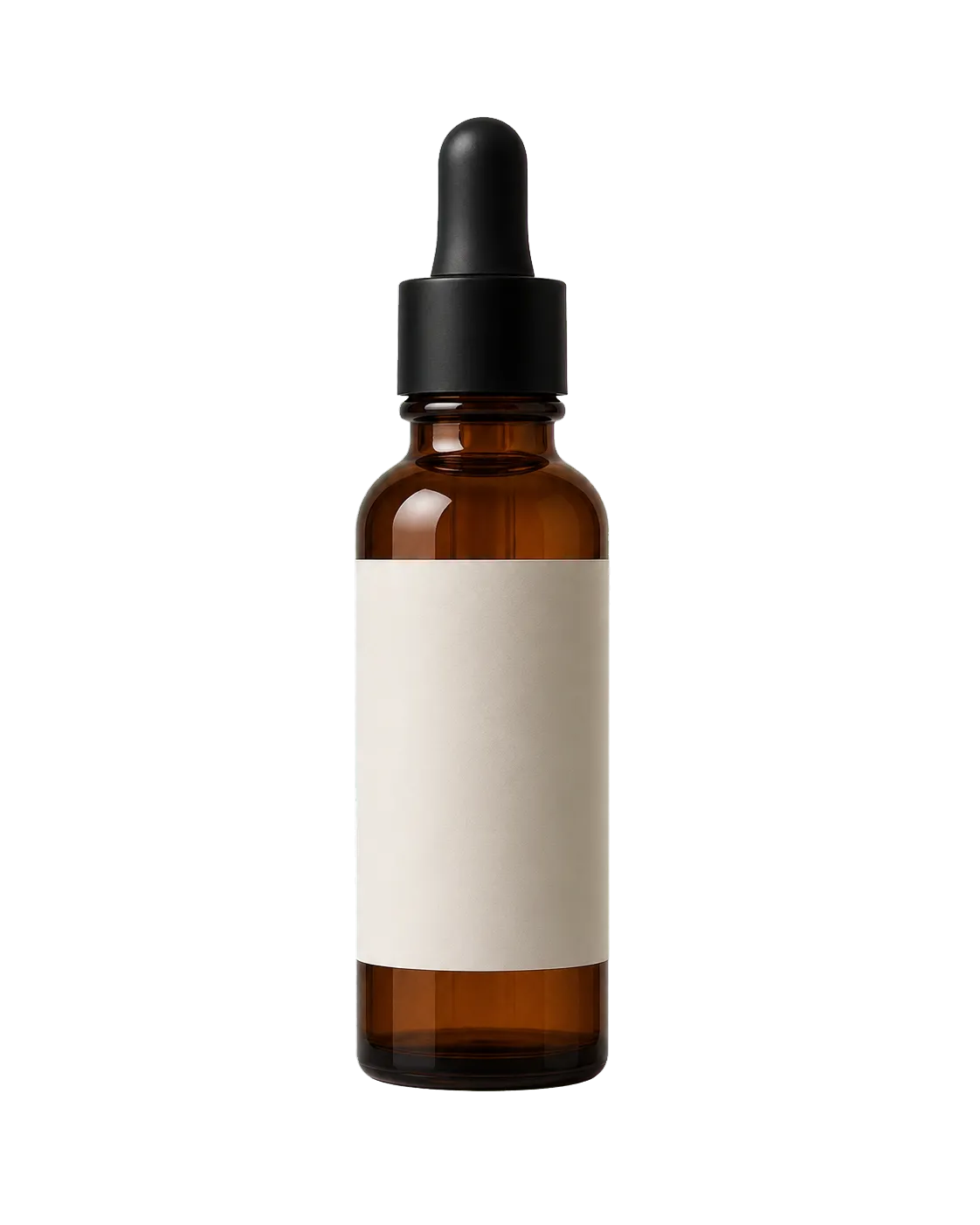 Unbranded amber skincare serum dropper bottle used as an example product