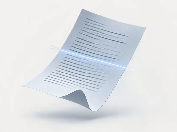 An illustration of a printed ingredient list curling off the page.